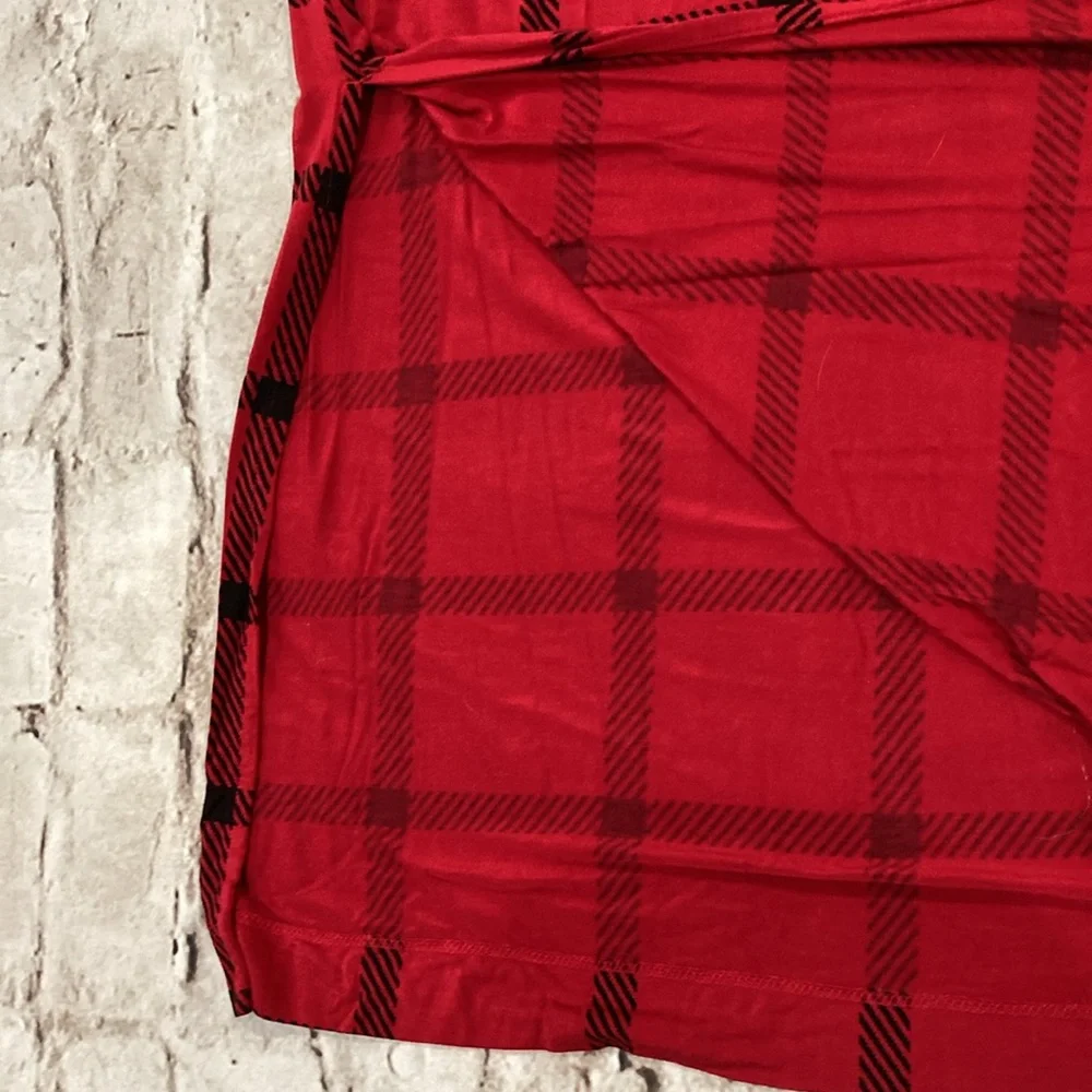 Soma Cool Nights Long Sleepshirt- Serenity Plaid - Picture 5 of 8